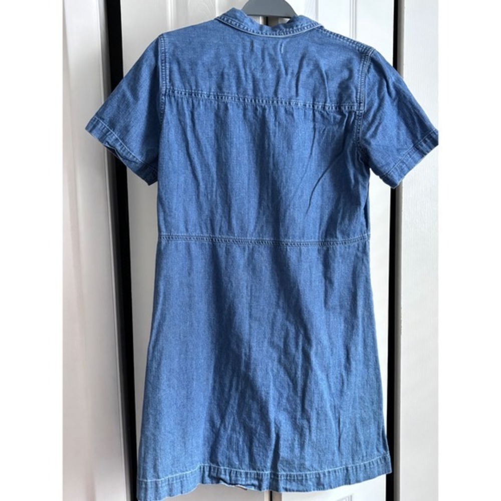 Madewell Denim Shirt Dress Medium 100% Cotton Button Front Dress - Picture 9 of 9